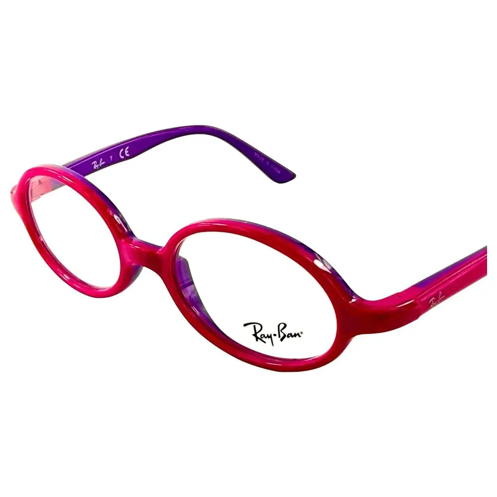 Ray Ban JR RB1545 Kids Plastic Eyeglass Frame 3704 Fuchsia On Rubber 44-16